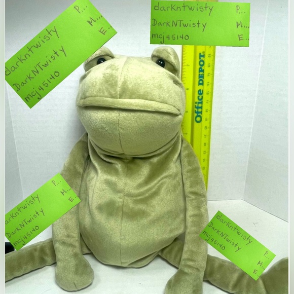 BNWT JELLYCAT FERGUS FROG BASKET STUFFER W PURCHASE RECEIPTS - Picture 9 of 16